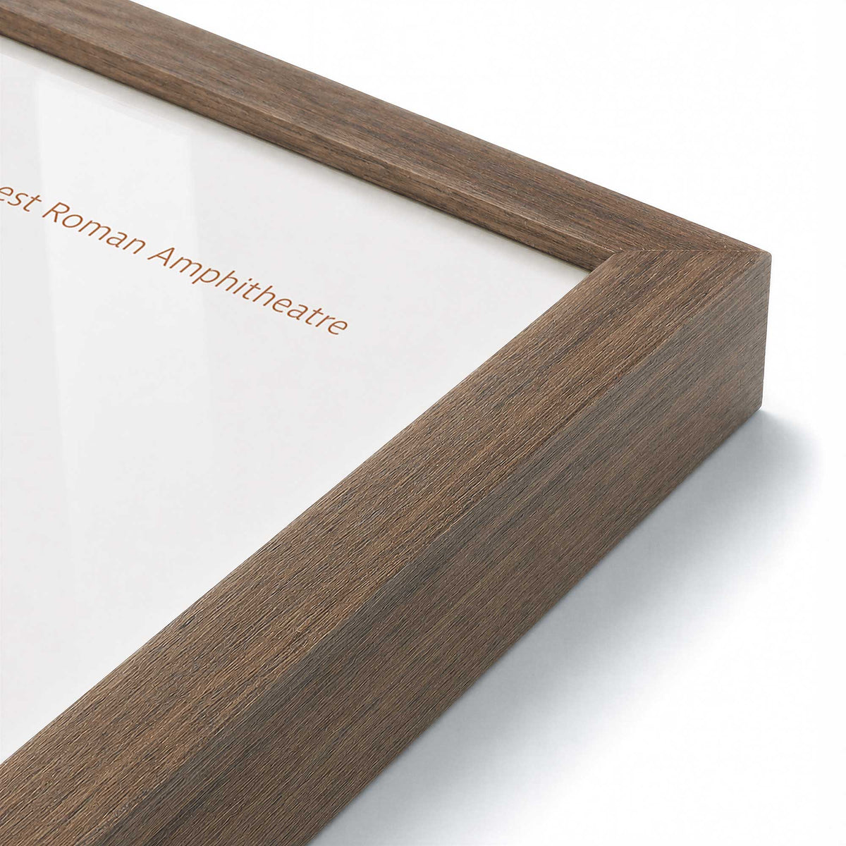 [Color:Walnut], Picture of art in a Polished Chrome frame at an angle