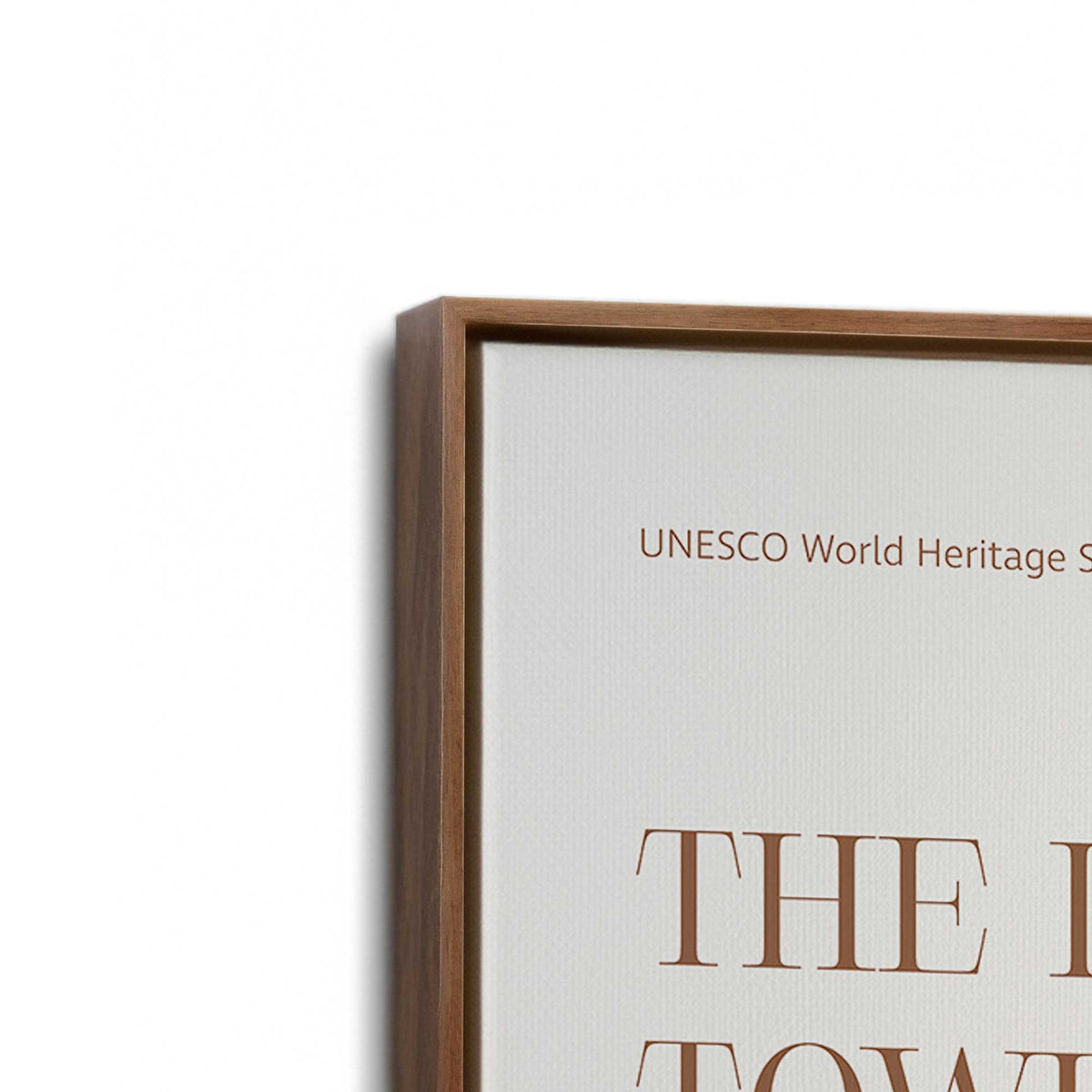 [Color:Walnut], Picture of art in a Walnut frame at an angle