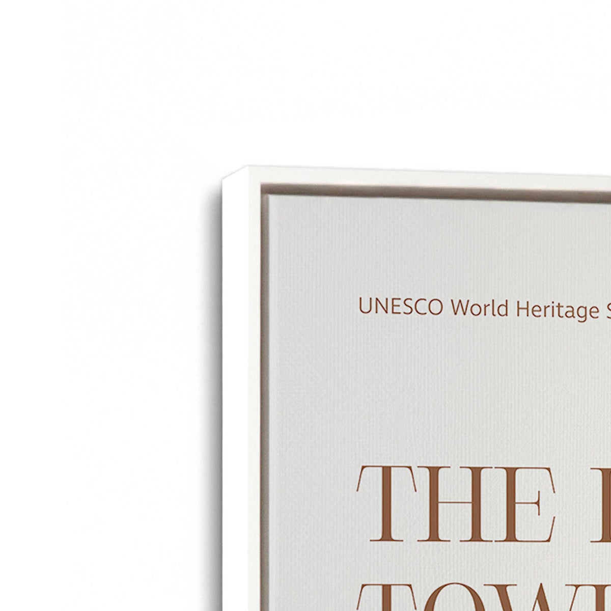 [Color:Opaque White], Picture of art in a White frame at an angle