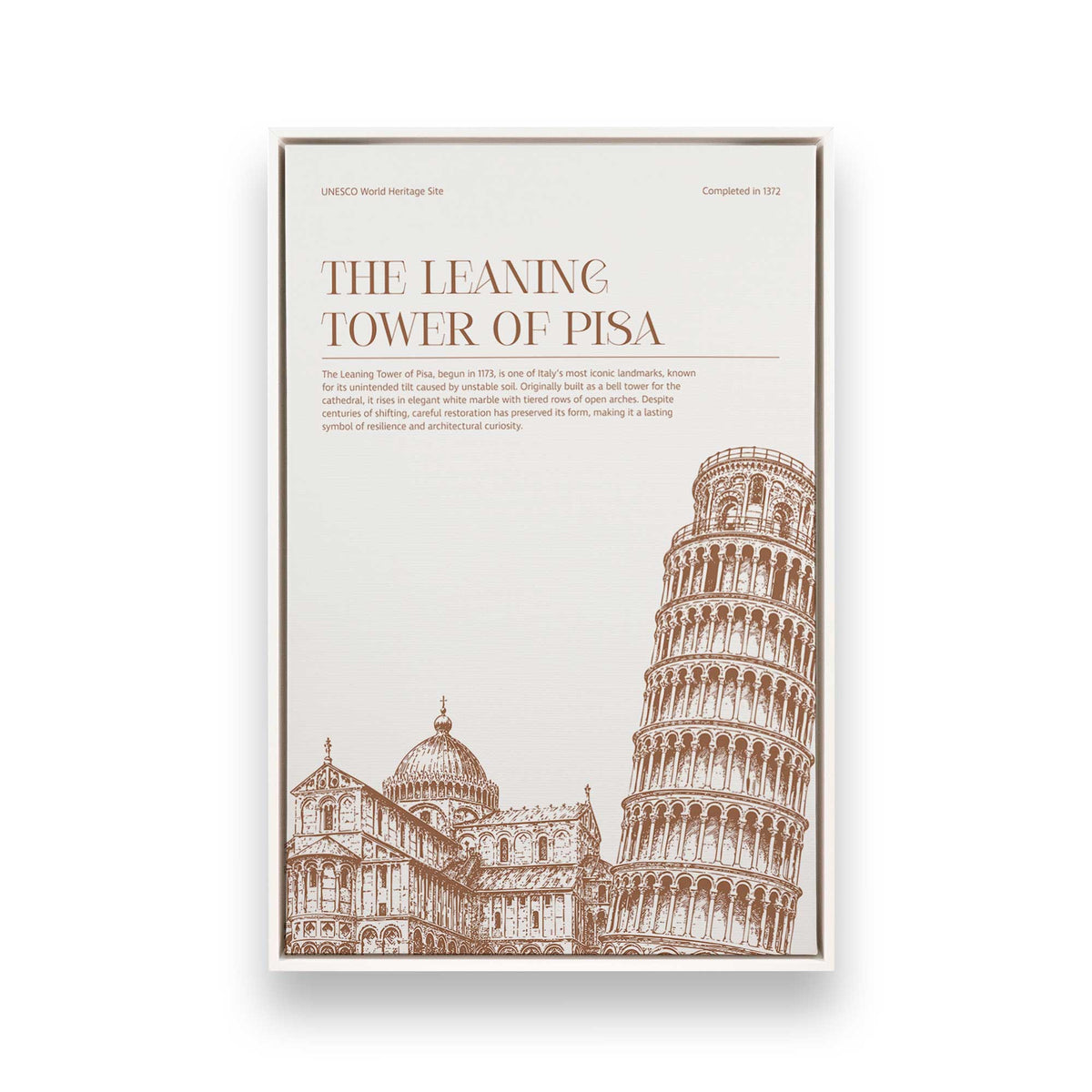[Color:Opaque White], Picture of art in a White frame