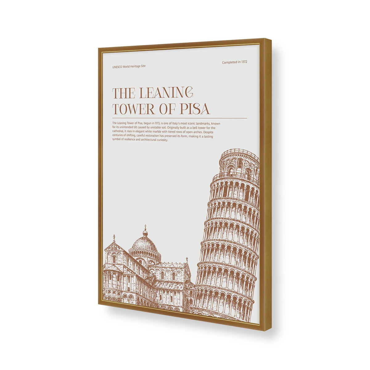[Color:Polished Gold], Picture of art in a Polished Chrome frame of the corner