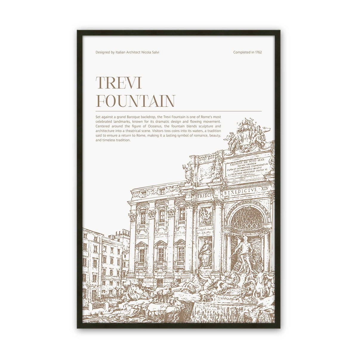 [Color:Satin Black], Picture of art in a Polished Chrome frame