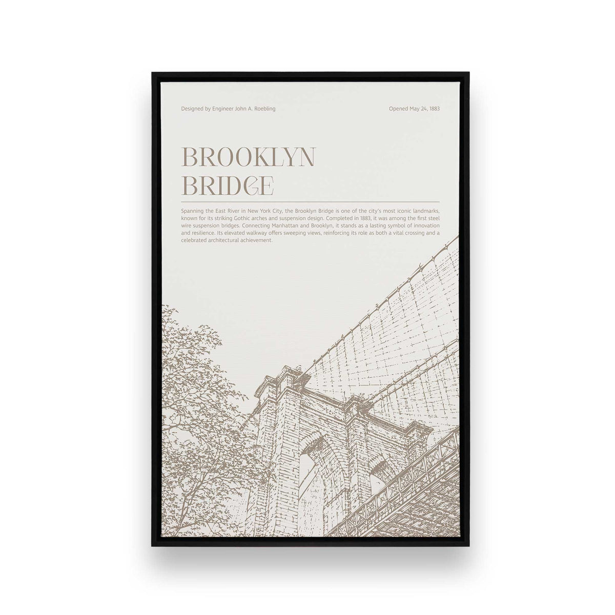 [Color:Satin Black], Picture of art in a Satin Black frame