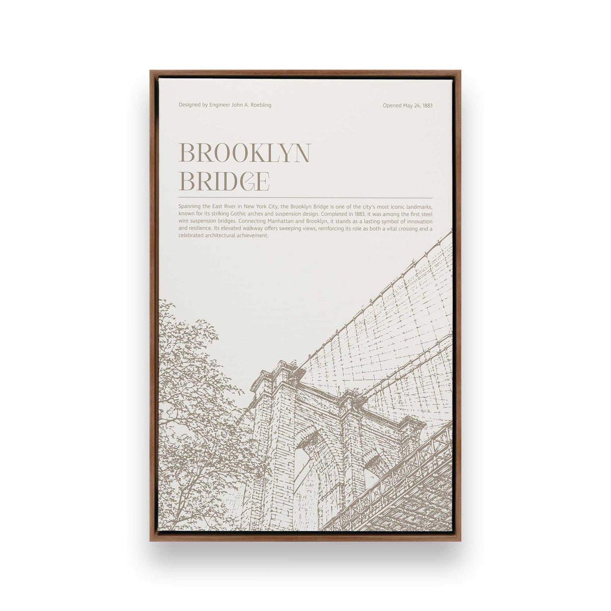 [Color:Walnut], Picture of art in a Walnut frame