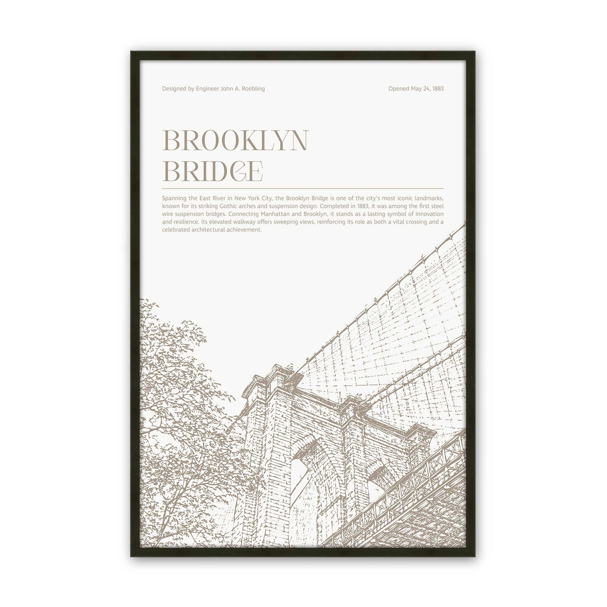 [Color:Satin Black], Picture of art in a Polished Chrome frame