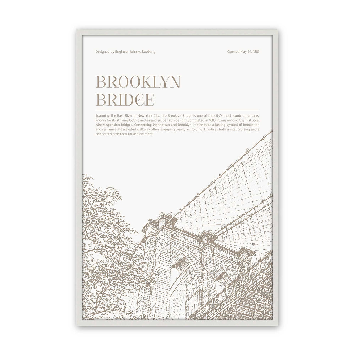 [Color:Opaque White], Picture of art in a Polished Chrome frame