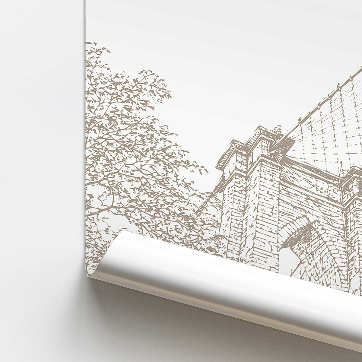 [Color:Polished Chrome], Picture of art in a Polished Chrome frame of the corner
