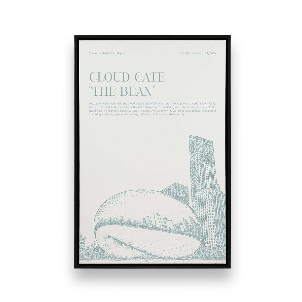 [Color:Satin Black], Picture of art in a Satin Black frame