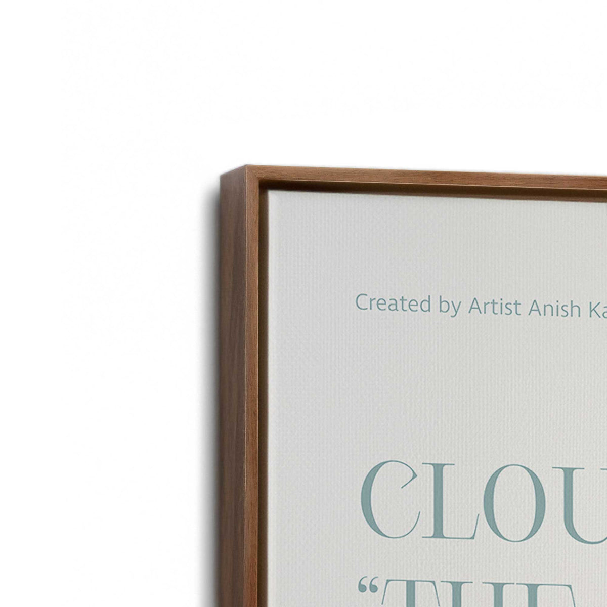 [Color:Walnut], Picture of art in a Walnut frame at an angle