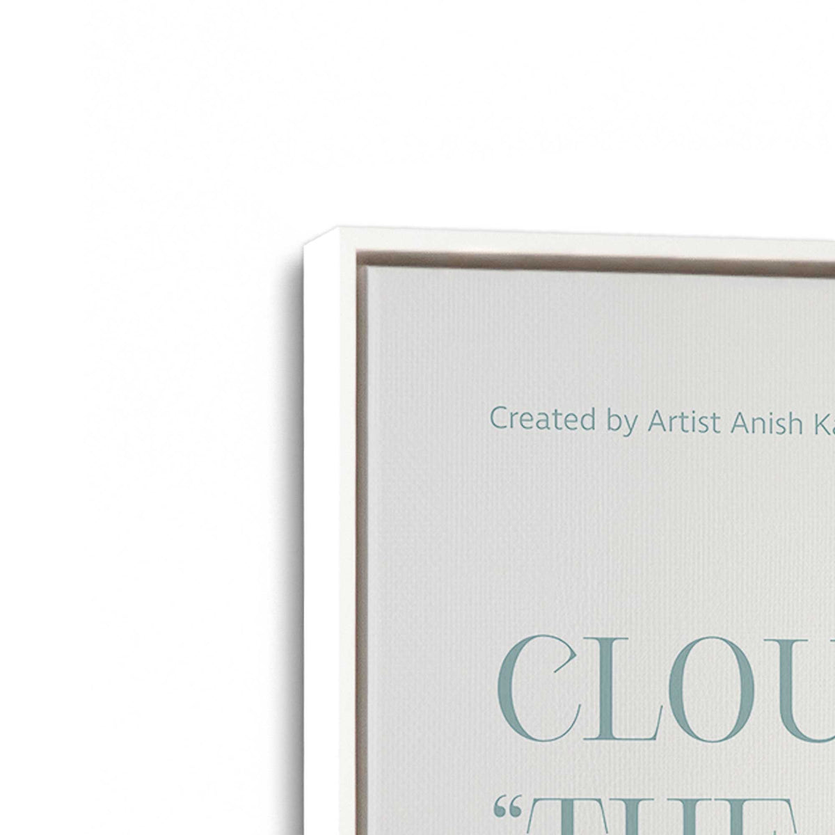 [Color:Opaque White], Picture of art in a White frame at an angle