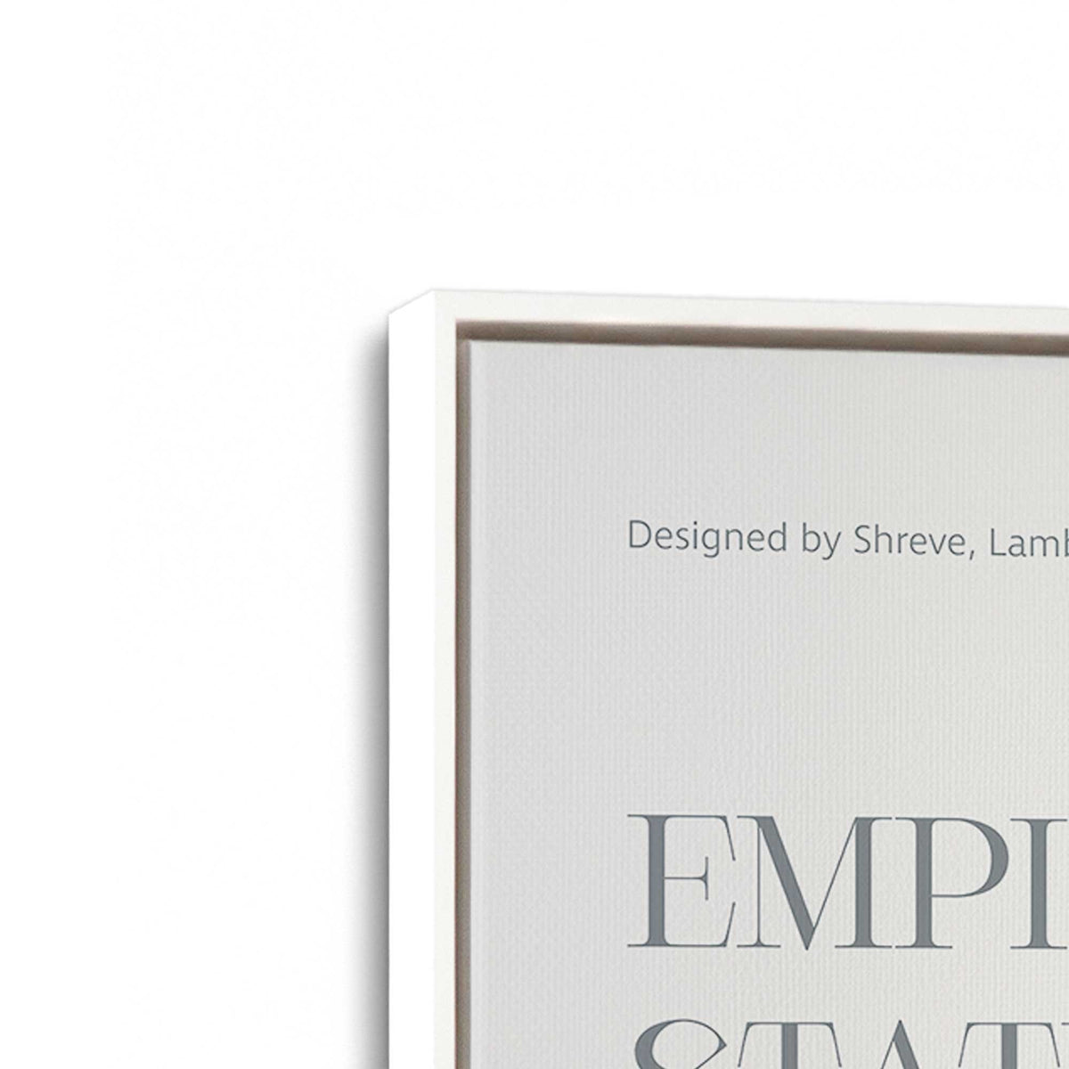 [Color:Opaque White], Picture of art in a White frame at an angle