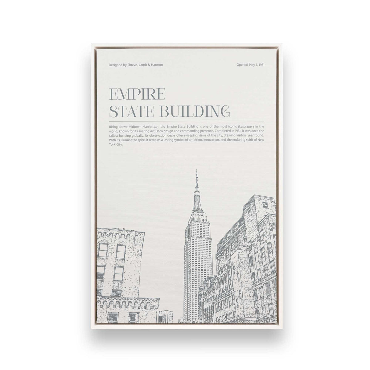 [Color:Opaque White], Picture of art in a White frame