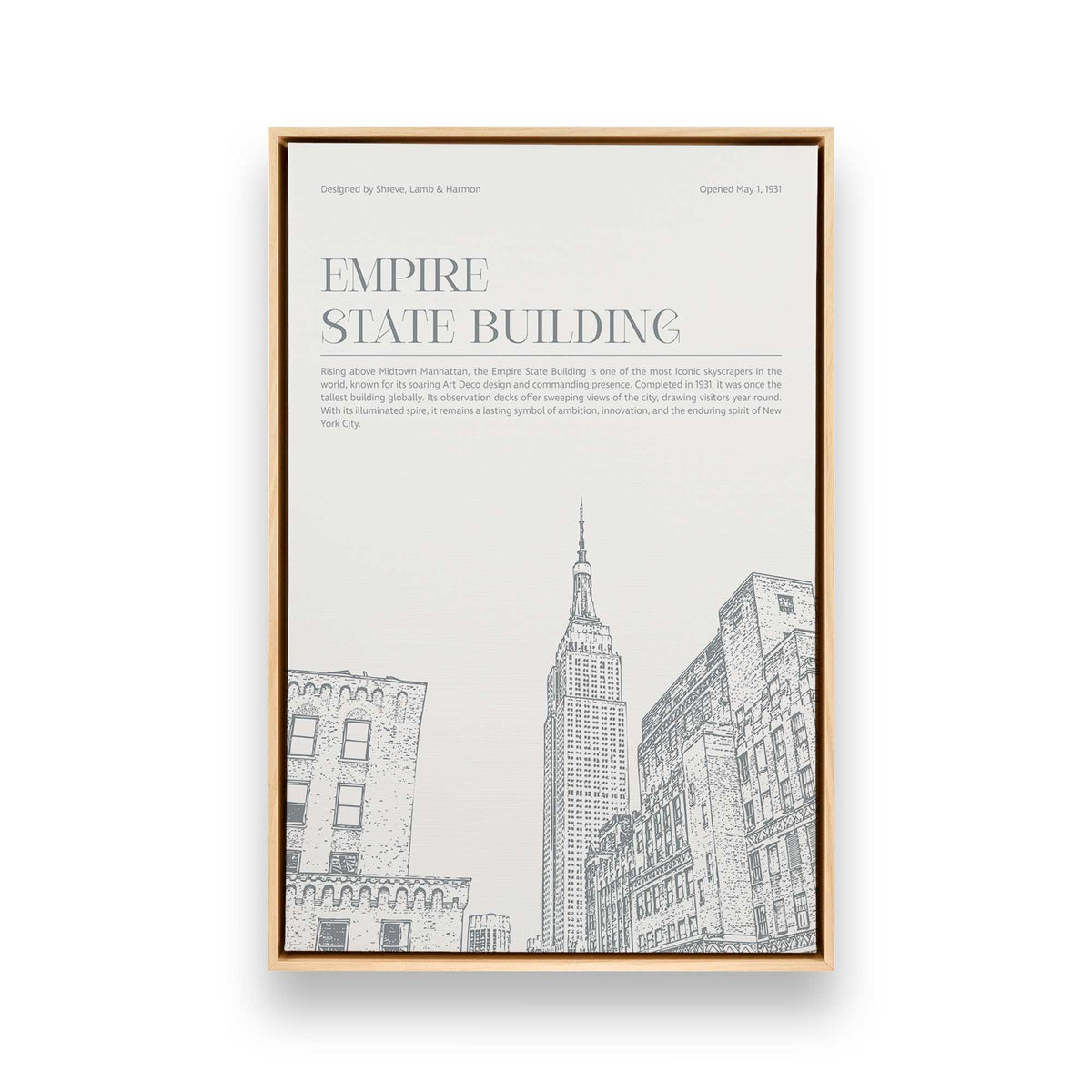 [Color:American Maple], Picture of art in a American Maple frame