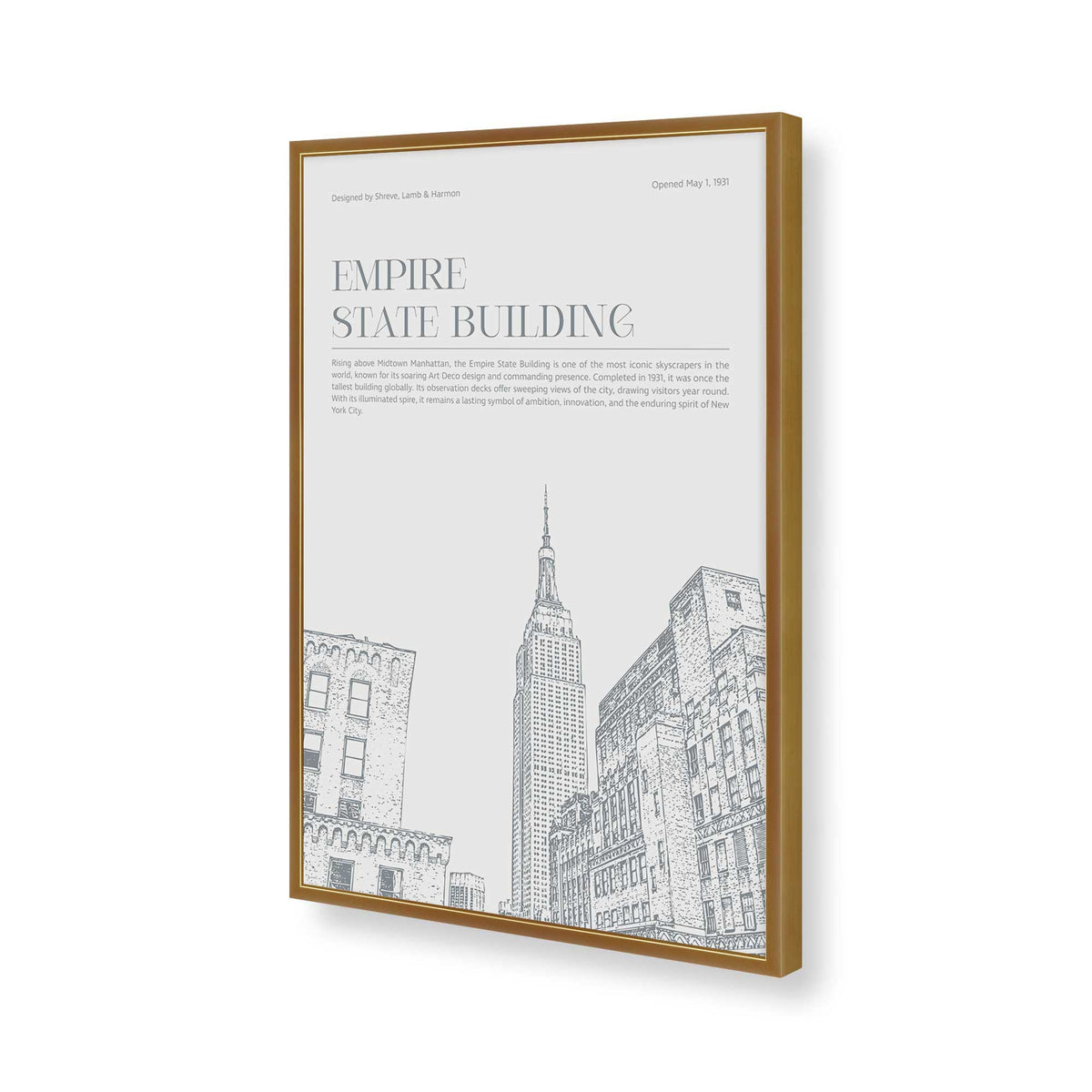[Color:Polished Gold], Picture of art in a Polished Chrome frame of the corner