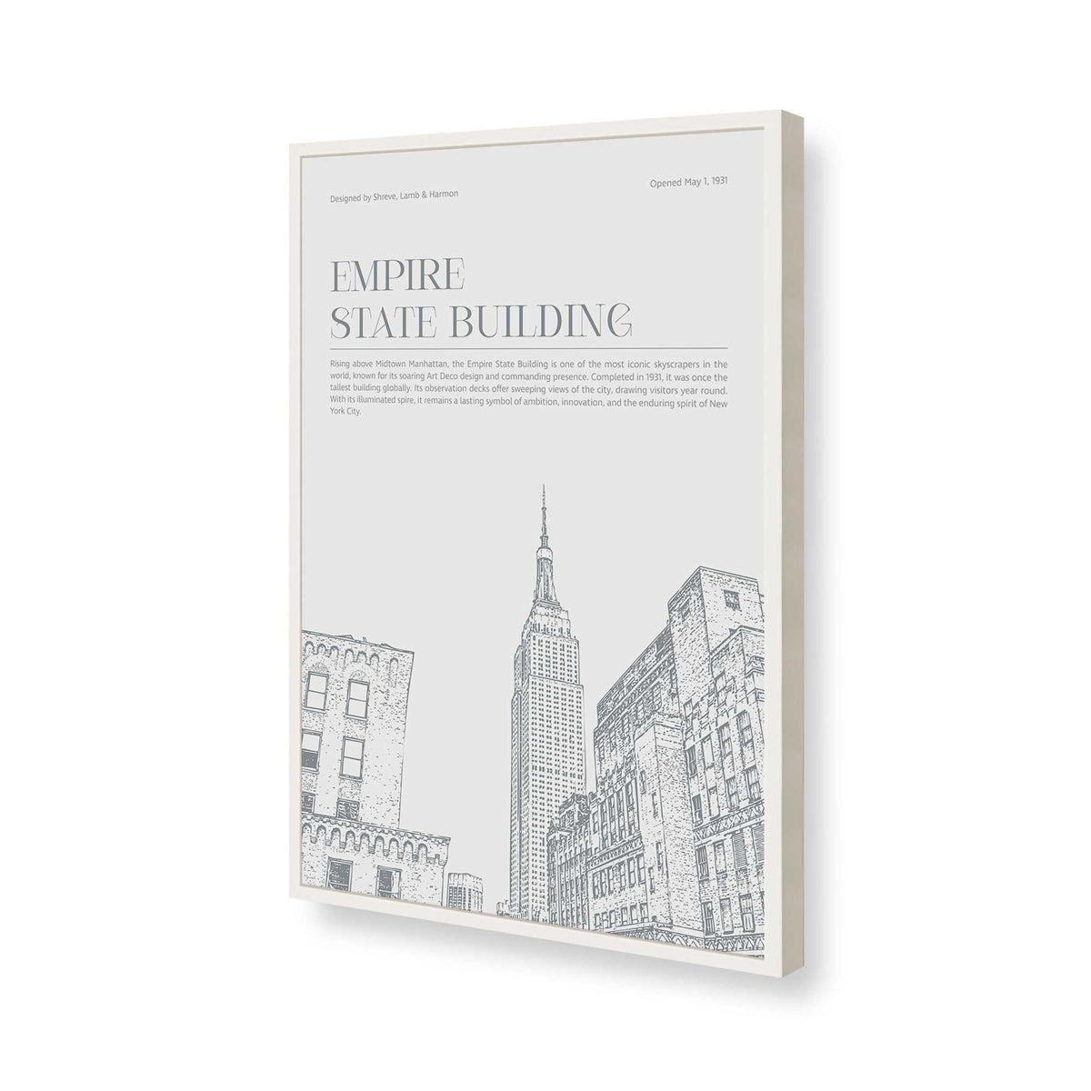 [Color:Opaque White], Picture of art in a Polished Chrome frame of the corner