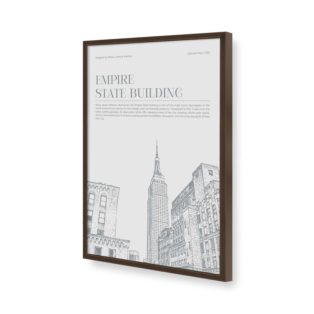 [Color:Belvinder Brown], Picture of art in a Polished Chrome frame of the corner