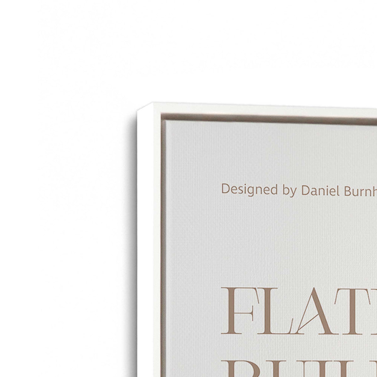 [Color:Opaque White], Picture of art in a White frame at an angle