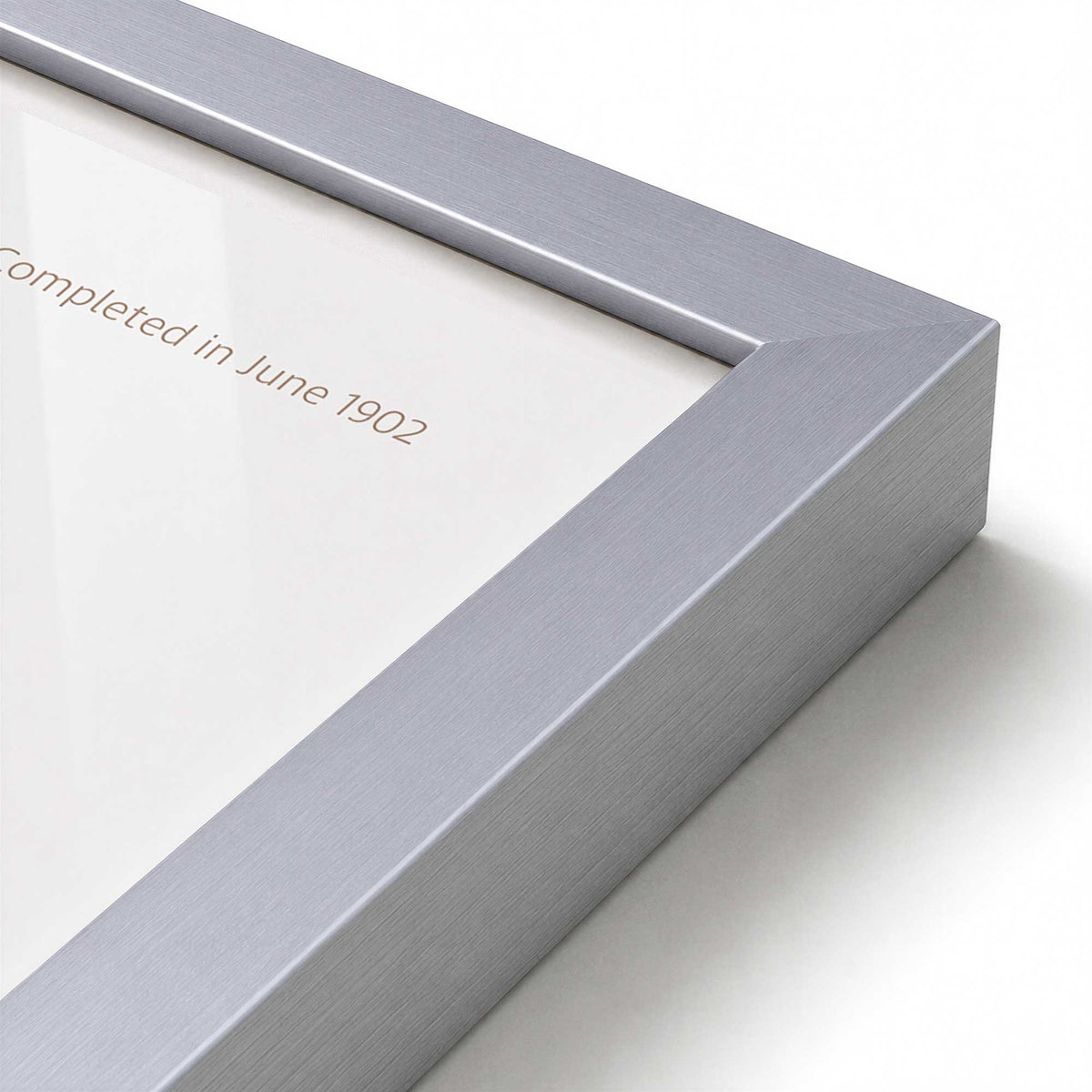 [Color:Polished Chrome], Picture of art in a Polished Chrome frame at an angle