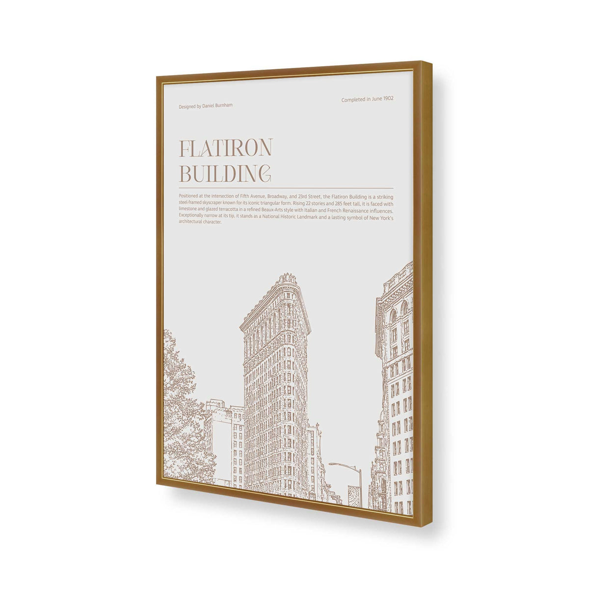 [Color:Polished Gold], Picture of art in a Polished Chrome frame of the corner