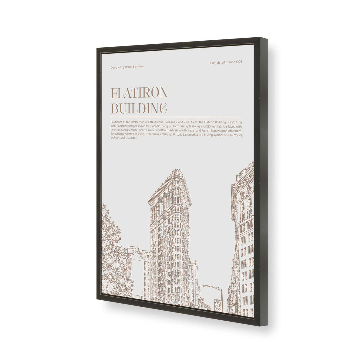 [Color:Satin Black], Picture of art in a Polished Chrome frame of the corner