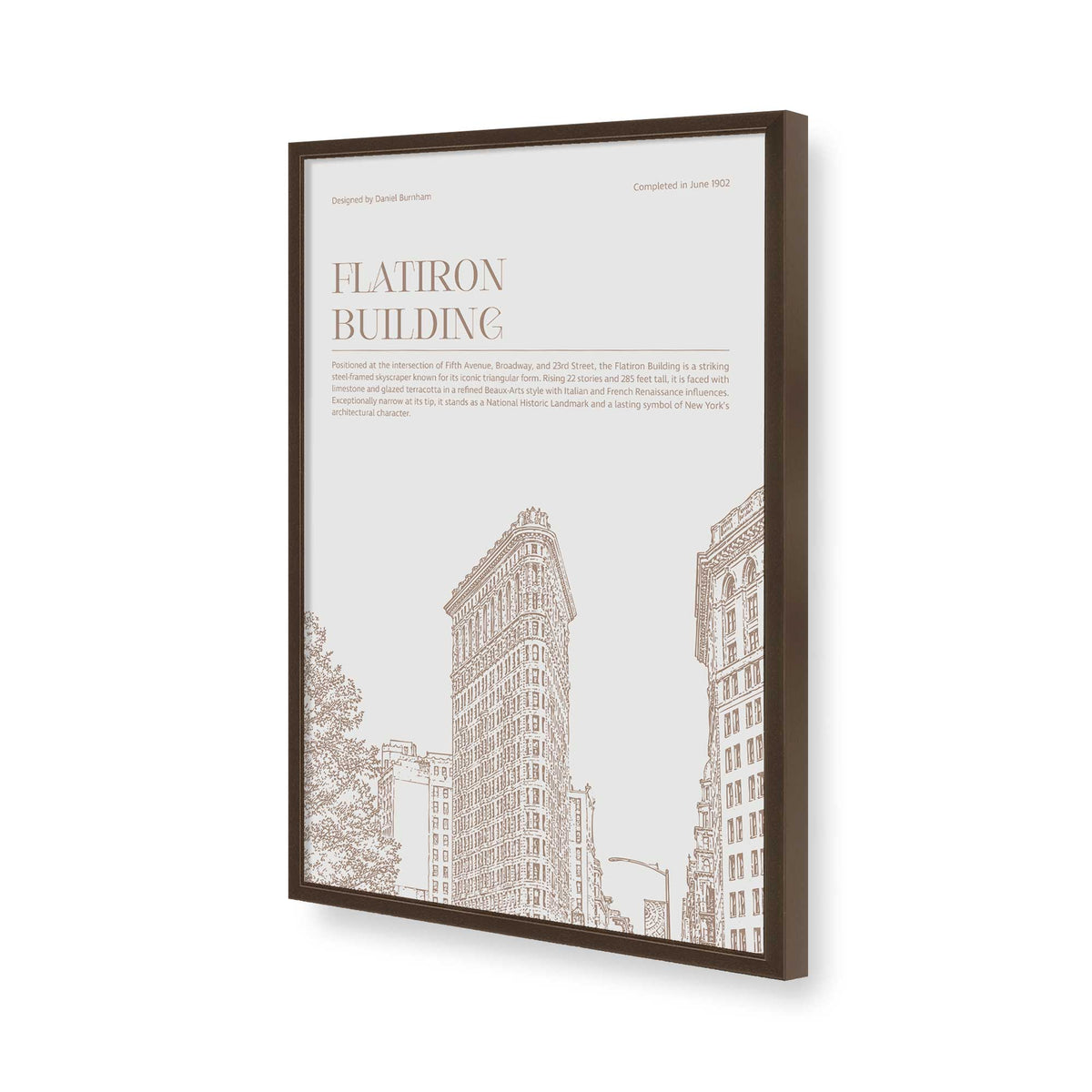 [Color:Belvinder Brown], Picture of art in a Polished Chrome frame of the corner
