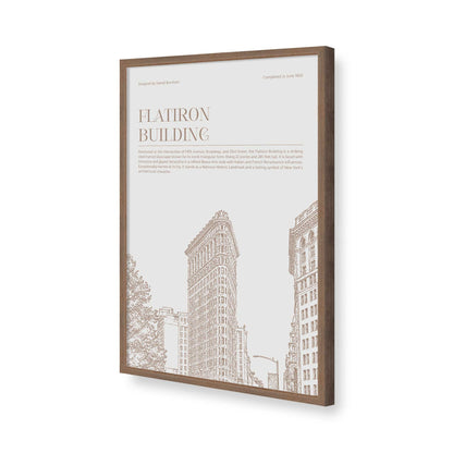 [Color:Walnut], Picture of art in a Polished Chrome frame of the corner
