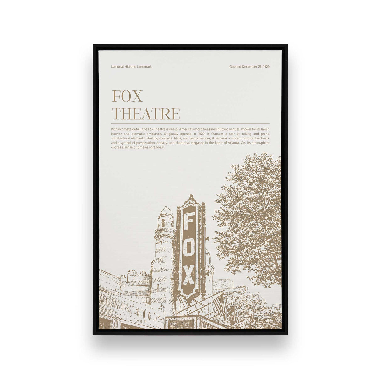 [Color:Satin Black], Picture of art in a Satin Black frame