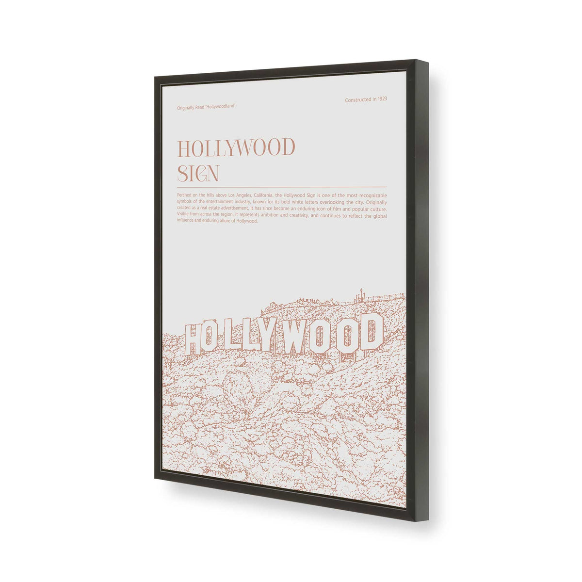 [Color:Satin Black], Picture of art in a Polished Chrome frame of the corner