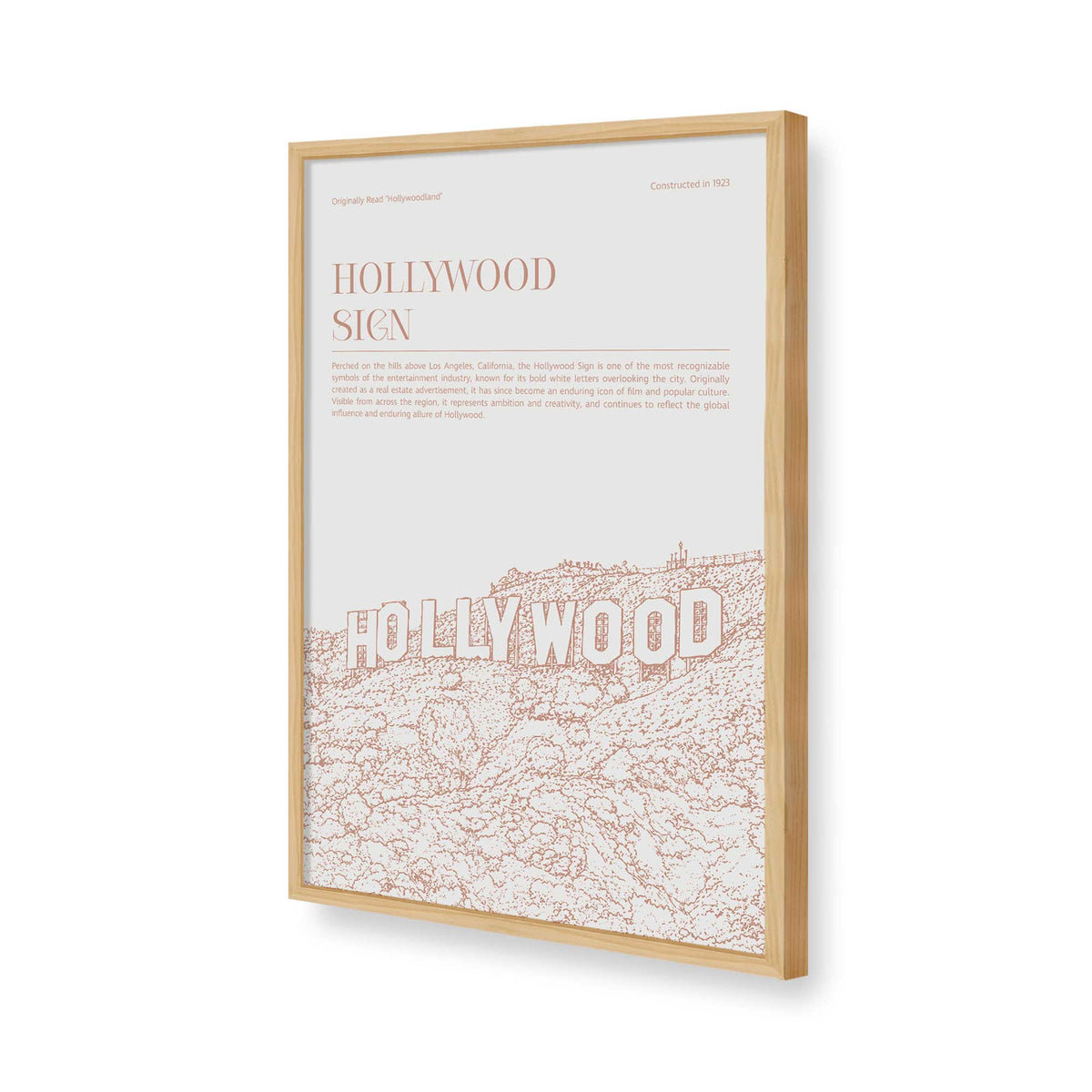 [Color:American Maple], Picture of art in a Polished Chrome frame of the corner