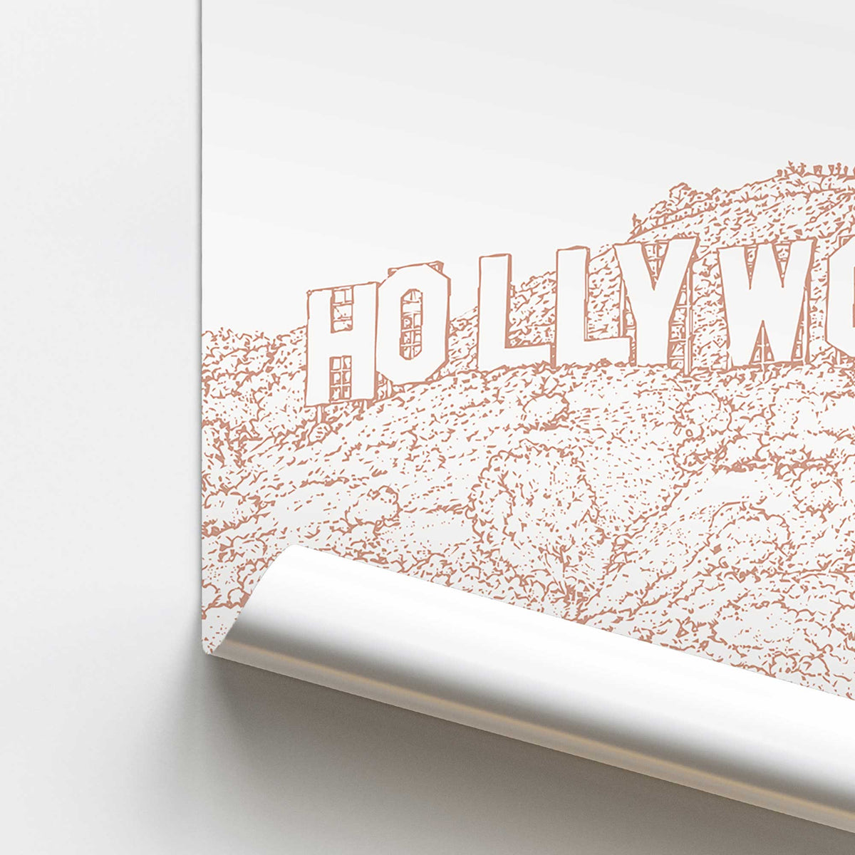 Hillside Hollywood Icon Print