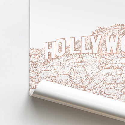 Hillside Hollywood Icon Print