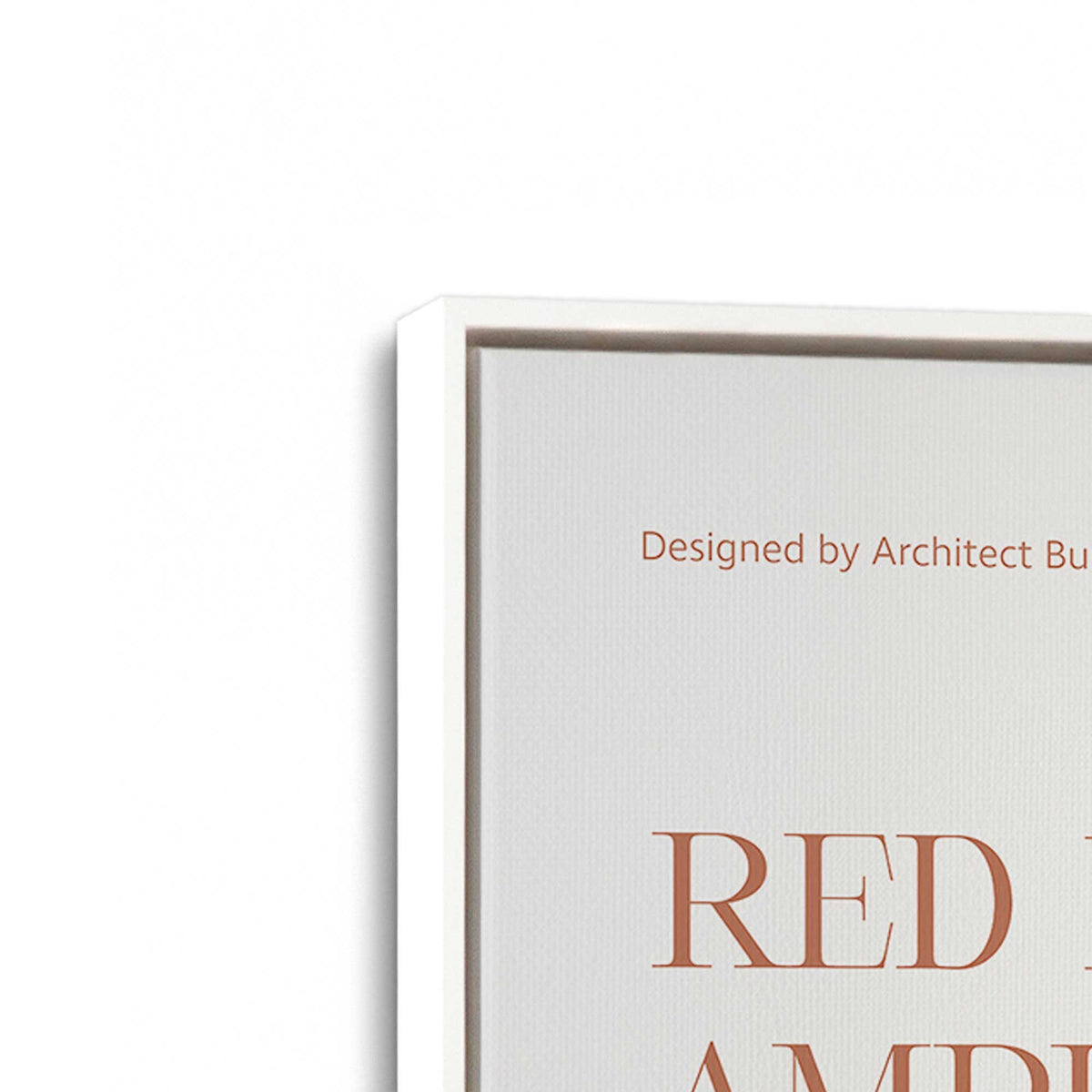 [Color:Opaque White], Picture of art in a White frame at an angle