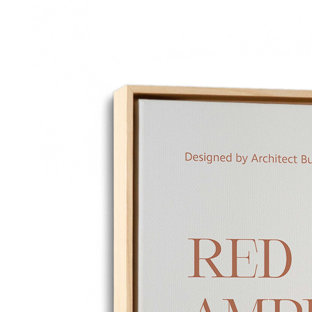 [Color:American Maple], Picture of art in a American Maple frame at an angle