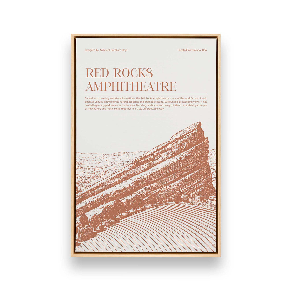 [Color:American Maple], Picture of art in a American Maple frame