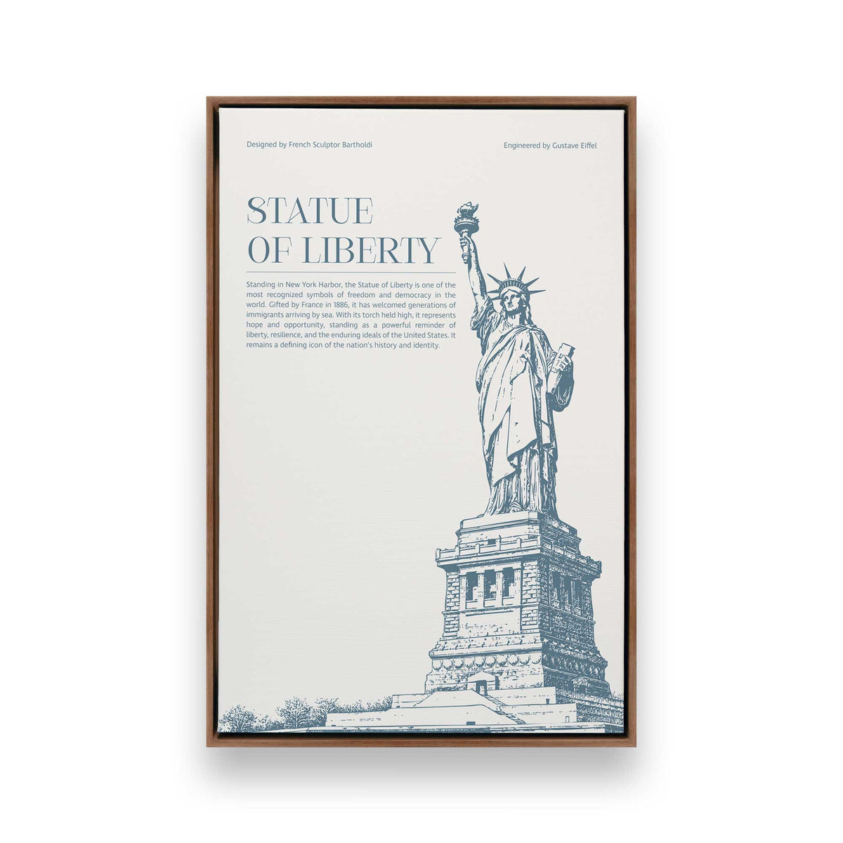 [Color:Walnut], Picture of art in a Walnut frame