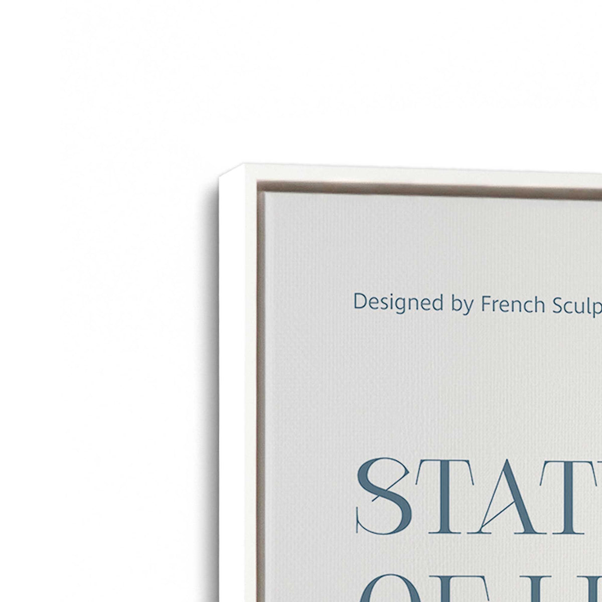 [Color:Opaque White], Picture of art in a White frame at an angle