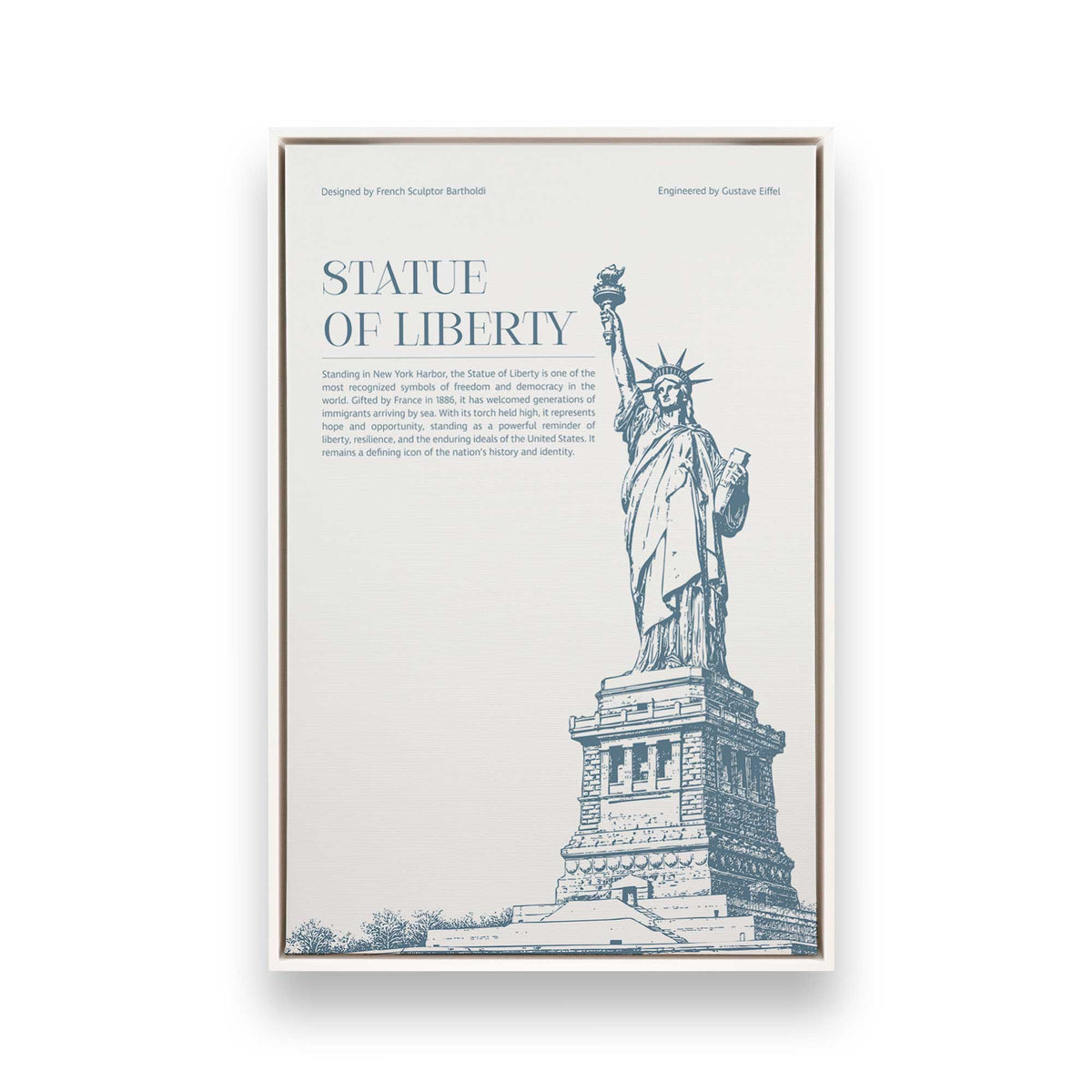 [Color:Opaque White], Picture of art in a White frame