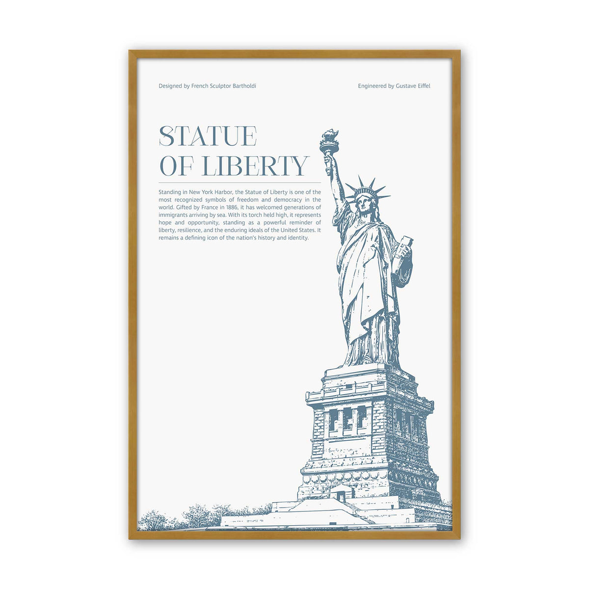 [Color:Polished Gold], Picture of art in a Polished Chrome frame