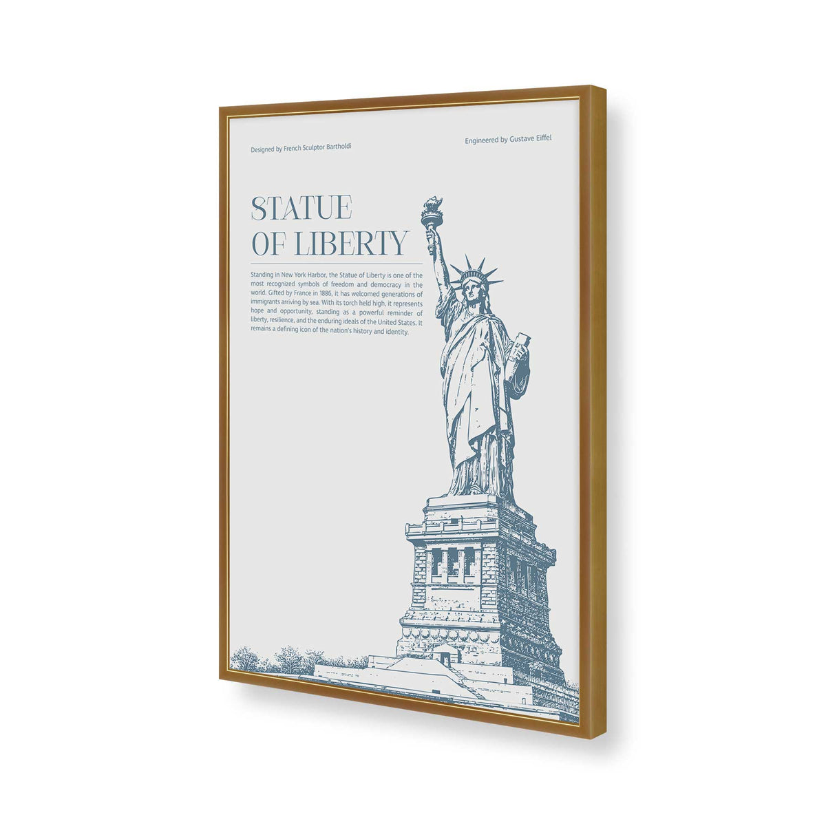 [Color:Polished Gold], Picture of art in a Polished Chrome frame of the corner
