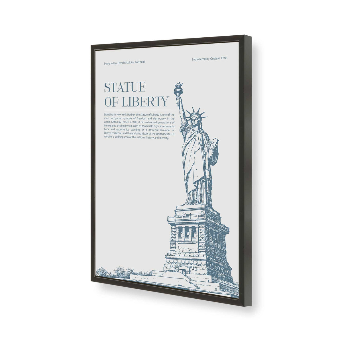 [Color:Satin Black], Picture of art in a Polished Chrome frame of the corner