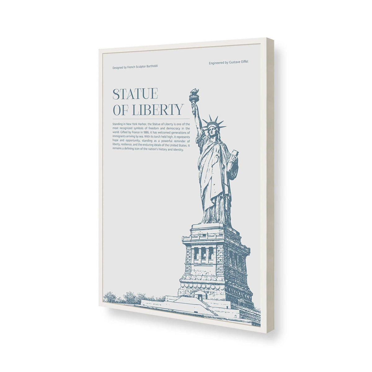 [Color:Opaque White], Picture of art in a Polished Chrome frame of the corner