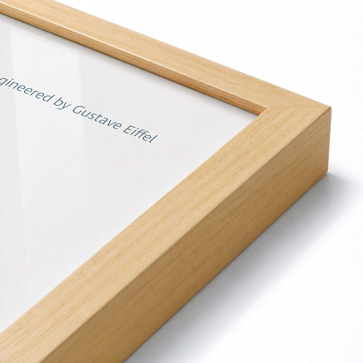 [Color:American Maple], Picture of art in a Polished Chrome frame at an angle