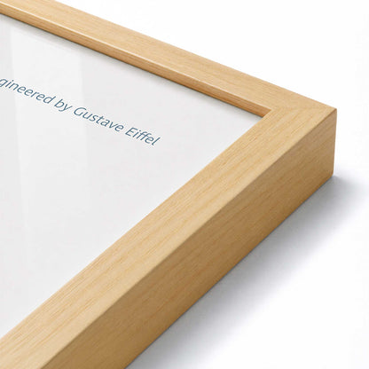 [Color:American Maple], Picture of art in a Polished Chrome frame at an angle