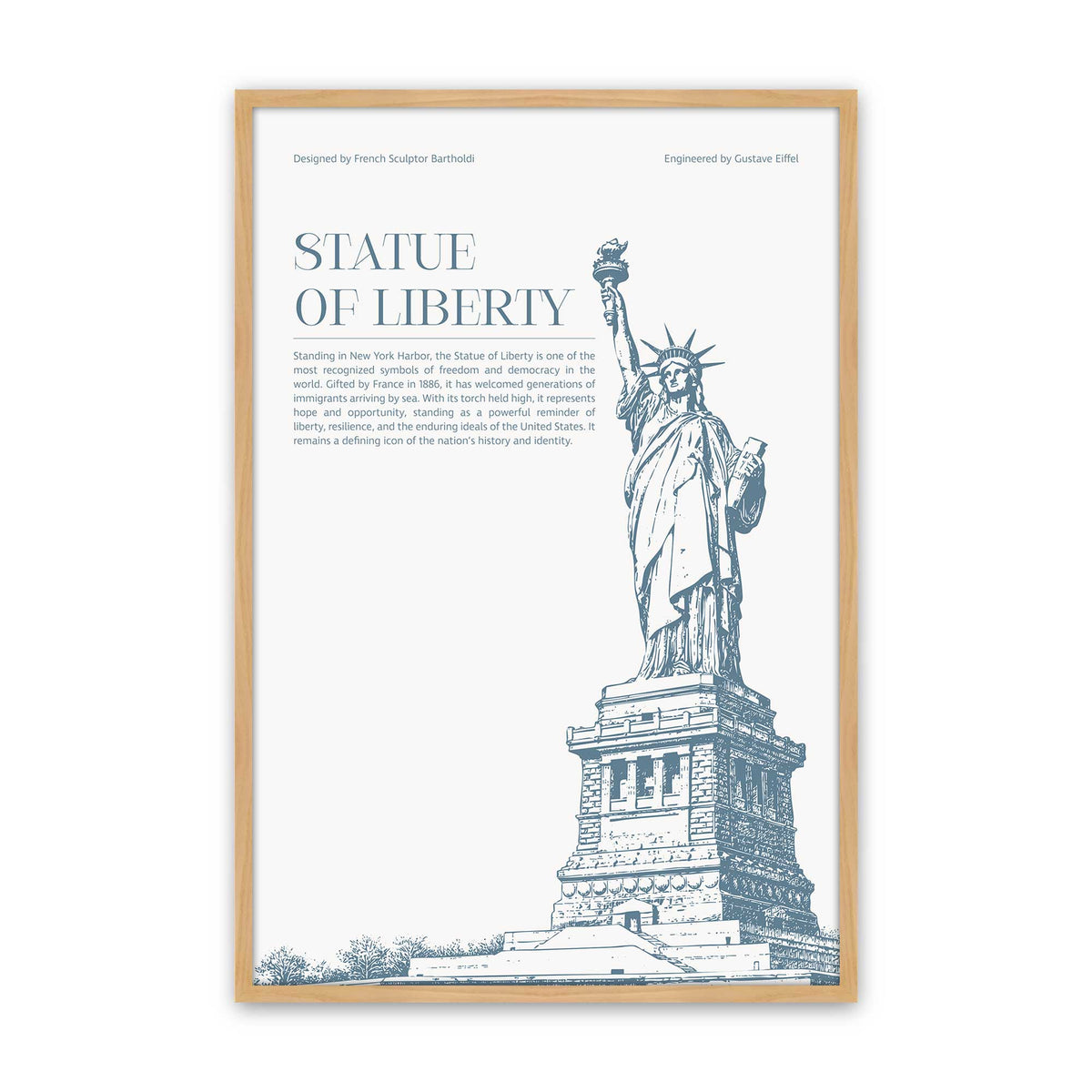 [Color:American Maple], Picture of art in a Polished Chrome frame