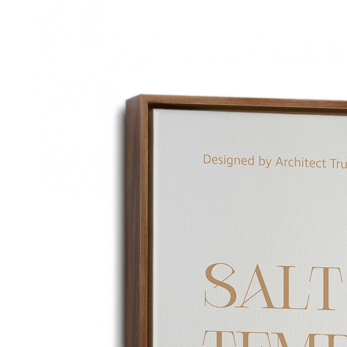 [Color:Walnut], Picture of art in a Walnut frame at an angle