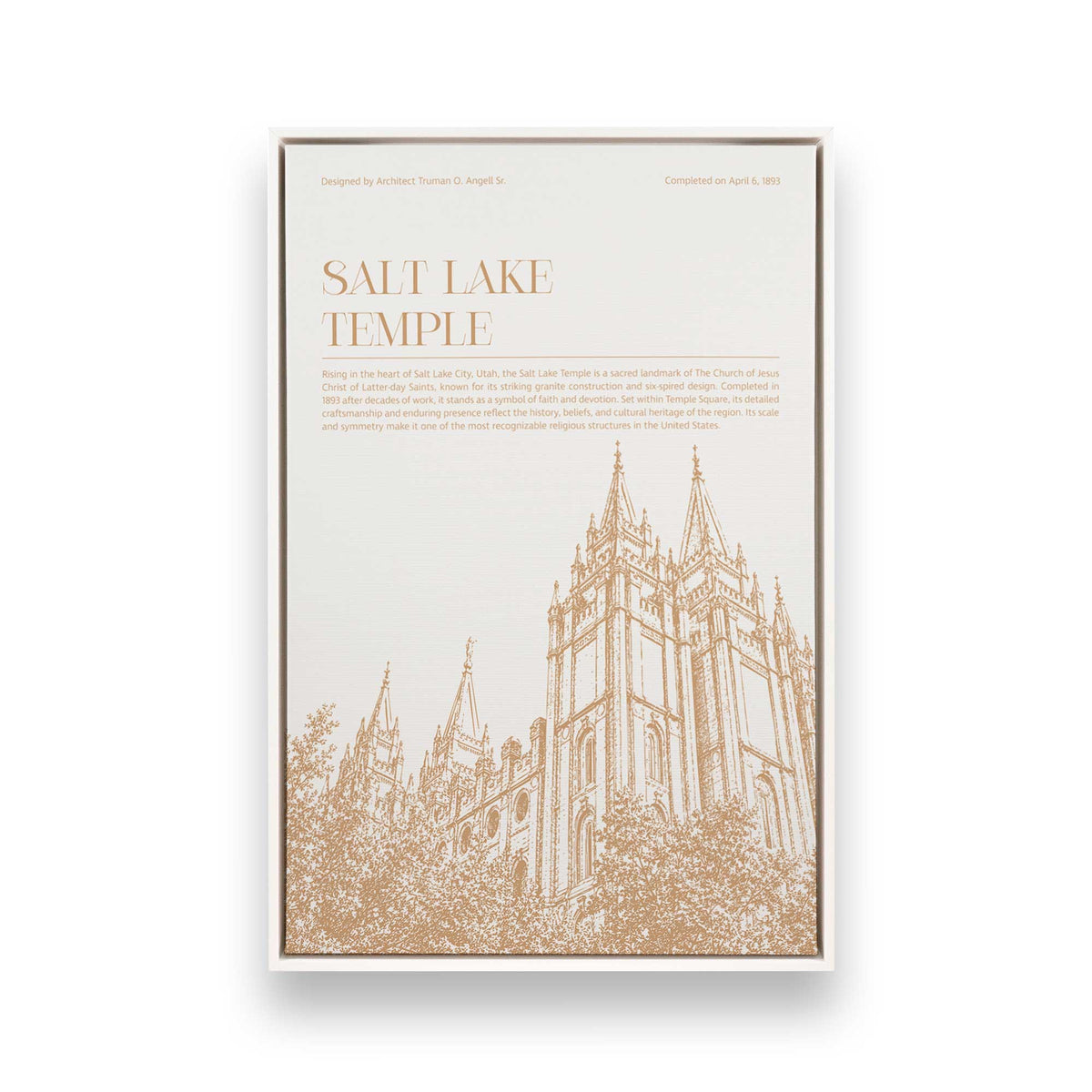 [Color:Opaque White], Picture of art in a White frame