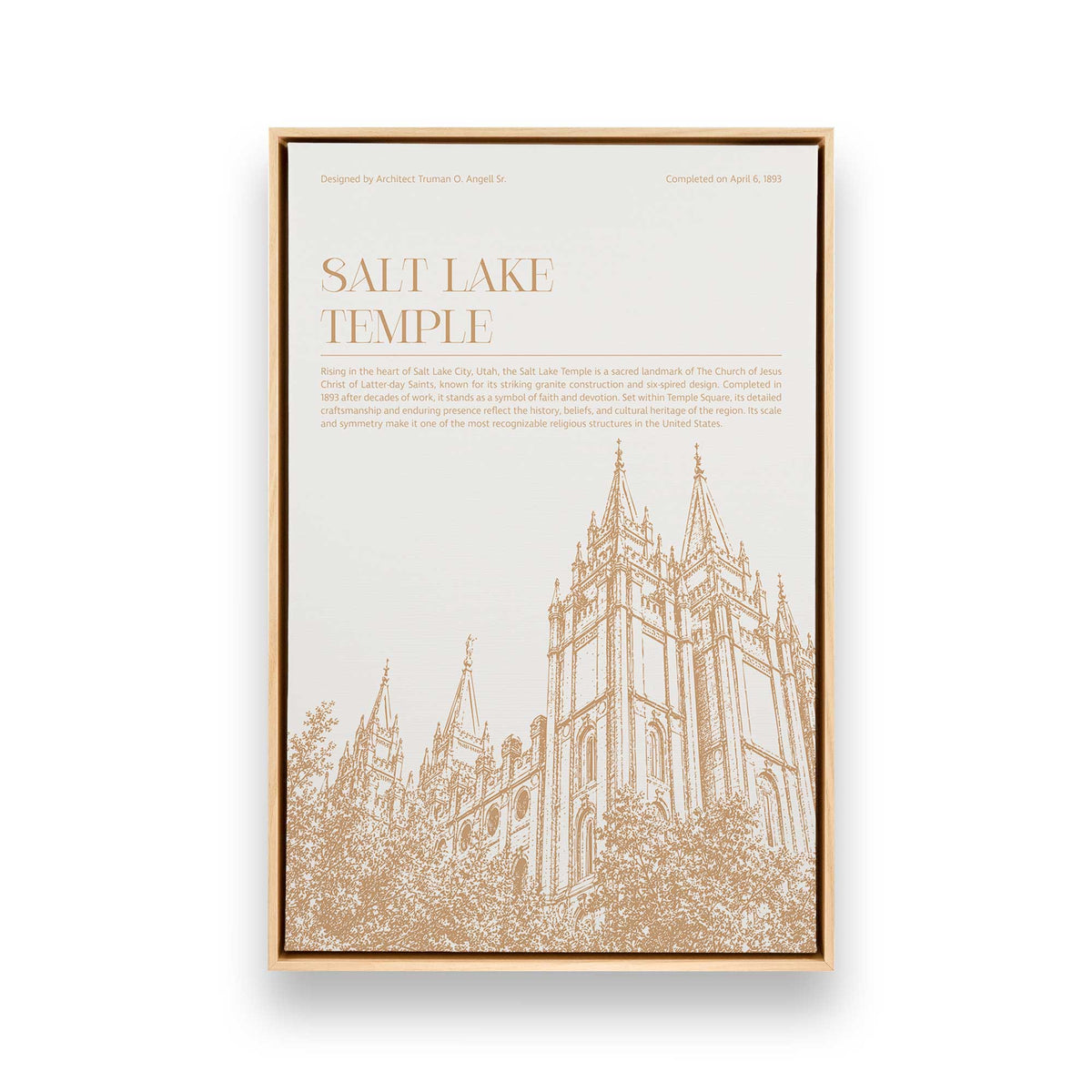 [Color:American Maple], Picture of art in a American Maple frame