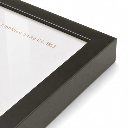 [Color:Satin Black], Picture of art in a Polished Chrome frame at an angle