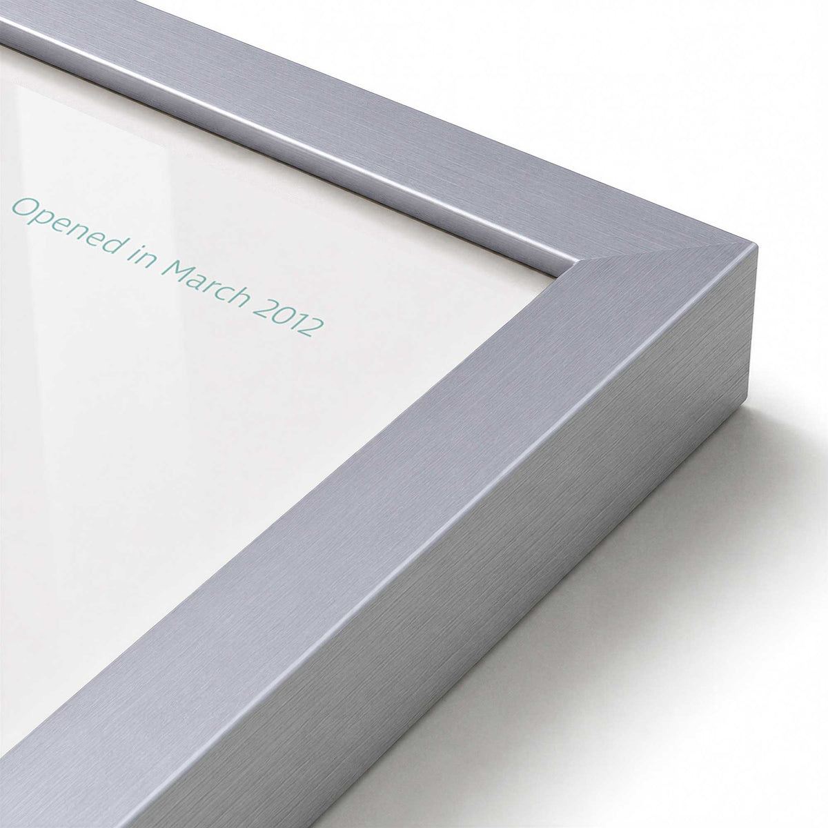 [Color:Polished Chrome], Picture of art in a Polished Chrome frame at an angle