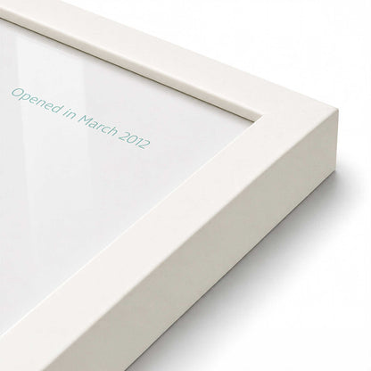 [Color:Opaque White], Picture of art in a Polished Chrome frame at an angle